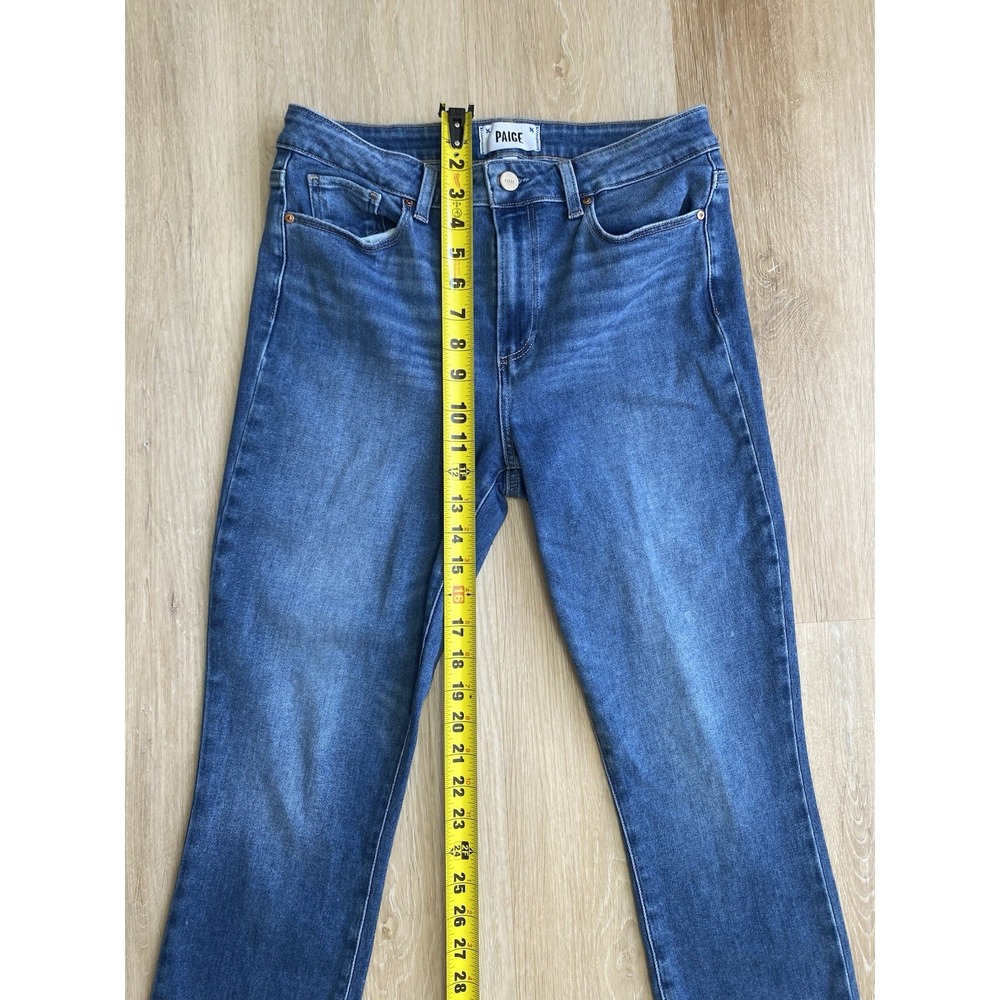PAIGE Hoxton Ankle Transcend Vintage High Rise Skinny Jeans Raw Frayed Hem 29 - Picture 13 of 16